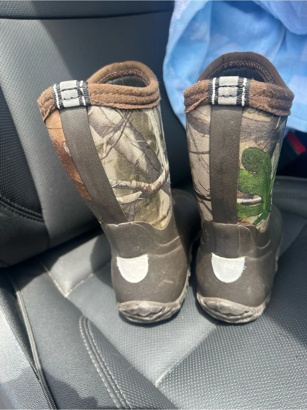 Kids Brown Camo Rain Boots